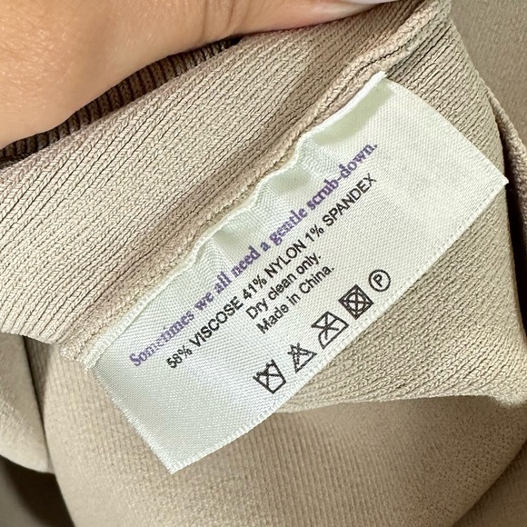 MM.Lafleur New York Harlem jardigan knit fold over midi skirt in latte size S - Picture 5 of 8